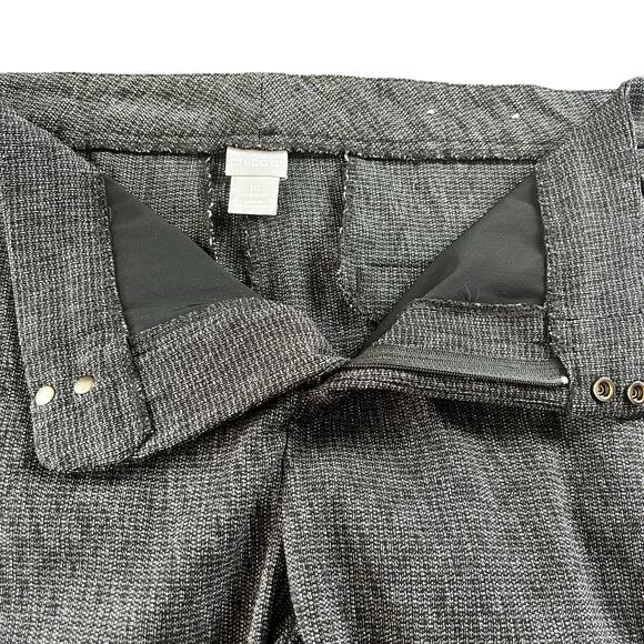 Chico's Dress Pants Women 0 US Size 8R Speckled Gray Woven Cropped Rayon Blend - Picture 8 of 15